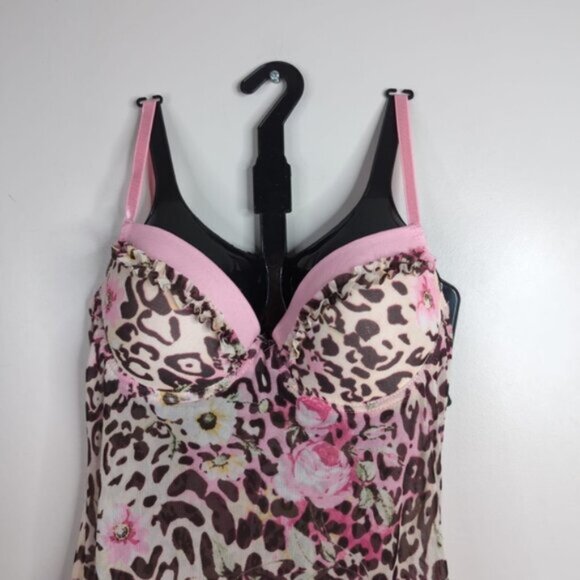 Vintage Y2K 2000s Babydoll Animal Leopard Glam Sexy Playboy Playmate Lingerie S - Picture 3 of 6